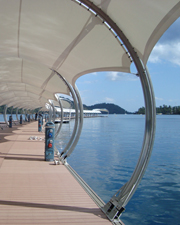 Curved Aluminum Dock Canopy